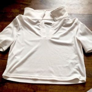 White crop top for women